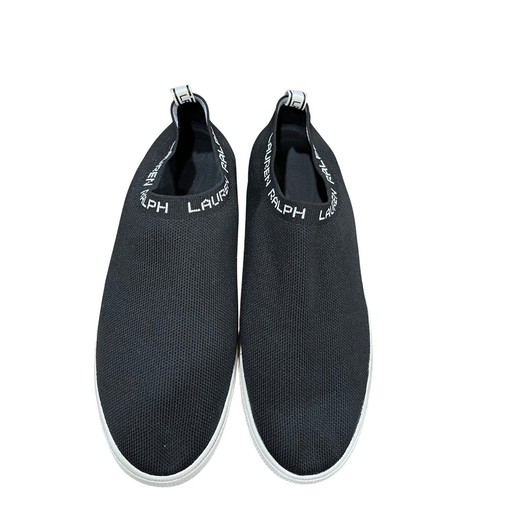 Lauren Ralph Lauren Jordyn-SK Black Knit Slip On Sneakers Womens 11